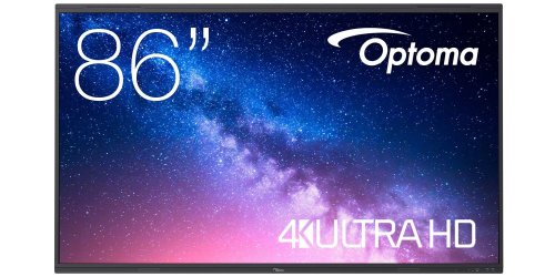 Display-tabla interactiva Optoma 86" 5863RK, UHD 4K, 450 cd/m², Android 13, 8GB RAM, 64GB ROM, difuzoare 2x18W