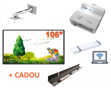 Pachet interactiv IB106RS + EH330UST + Suport + Modul WiFi si Pentray Cadou