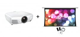Pachet videoproiectie cu Epson 4K EH-TW9400W si ecran electric EliteScreens Saker SKT135XHW-E6, 16:9