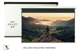Ecran proiectie motorizat perete/tavan Screenline BIG LODO EVO TENS Home Vision,670x377(303"),16:9, alb,comutator perete