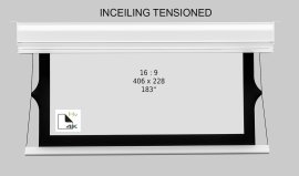 Ecran de proiectie motorizat,in tavan, Screenline INCEILING TENS Home Vision, 406x228(183"),16:9,alb,comutator perete