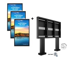 Pachet Totem Outdoor Pro Triple LG 55XE4F-M Multibrackets MB-6995 si Outdoor Display LG 55XE4F-M, 55",FullHD, 4000 nits