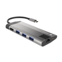 USB-C Multiport adapter Natec, 3 x USB 3.0/ HDMI 4K/ USB-C PD/ RJ45/ SD/ MICRO, Fowler Plus