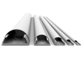 Plinta mascare cabluri Aluminiu Multibrackets 2155,ALB, 80 x 1100 x 42 mm (WxLxD)