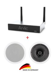 Pachet sonorizare stereo multiroom prin streaming cu ARYLIC A30+ si 2 boxe de tavan Inakustik Ambientone R1