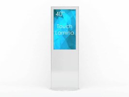 Stand Kiosk/Totem SWEDX Lamina 40" 4K cu Touch, SWLT-40K8-A1, ALB cu baza mobila/fixa metalica