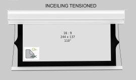 Ecran de proiectie motorizat,in tavan, Screenline INCEILING TENS Grey High, 244x137(110"),16:9,ALR LONGTHROW