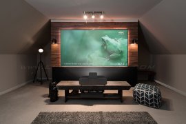 Epson projection TV Videoproiector 4K EH-LS500B ANDROID si Ecran EliteScreens ALR dedicat ptr UST AEON AR100H2-CLR