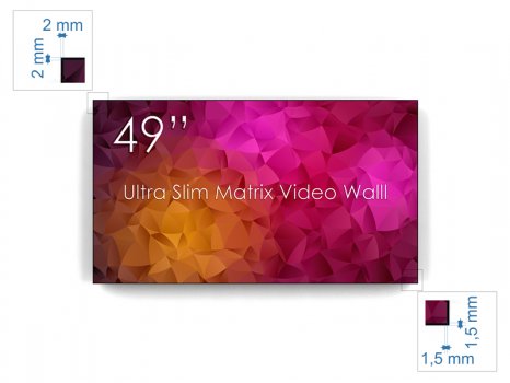 Resigilat Display 49" SWEDX Ultra Matrix Videowall FULL HD, bezel 3.5mm