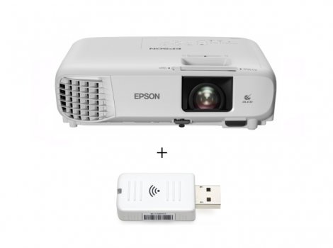 Videoproiector EPSON EB-FH06, Full HD 1920 x 1080, 3500 lumeni, contrast 16000:1 cu Adaptor wireless Epson ELPAP11