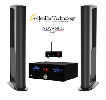 Pachet boxe de podea, Goldenear Triton One.R, amplificator Advance Paris A10 si streamer Advance Paris WTX StreamTubes