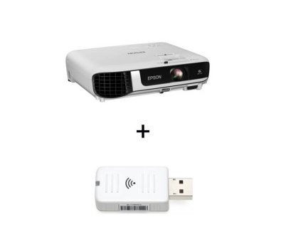 Videoproiector EPSON EB-W06, WXGA 1280 x 800, 3700 lumeni cu Adaptor wireless Epson ELPAP11