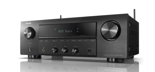 RESIGILAT Receiver AV stereo 2.1 DENON DRA-800H, 2x100W, 5xHDMI input, HEOS Streaming, 4K, negru