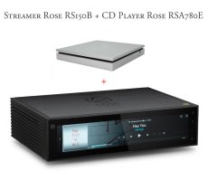 Streamer cu DAC ROSE RS150B Black + CD Player Rose RSA780E