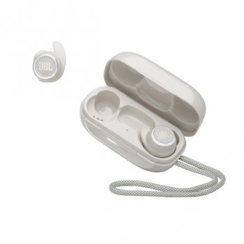 Casti audio sport In-ear JBL Reflect Mini NC, Active Noise Cancelling, Smart Ambient, IPX7, Alb