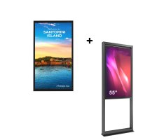 Pachet Totem de exterior Kiosk T1V55N-BB si Outdoor Display LG 55XE4F-M 55