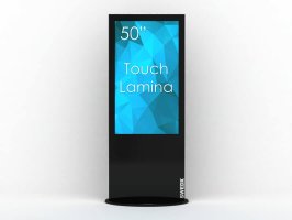 Stand Kiosk/Totem SWEDX Lamina 50" 4K cu Touch, SWLT-50K8-A2, Negru cu baza mobila/fixa metalica
