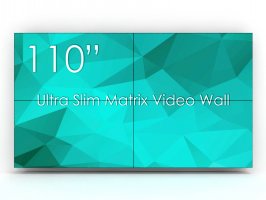 Solutie VideoWall cu suport Vogel's 2x2 de perete si 4 Display-uri SWEDX UMX-55K8-01, 3,5mm bezel width