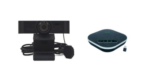 Pachet videoconferinta cu J1702C ROCWARE Edition si Eacome SV15B Speakerphone, USB, Bluetooth, microfon + speaker