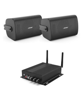 Pachet sonorizare Terasa cu Rakoit SA100 si 1 pereche BOSE FS4SE Negru, WiFi Streaming, Internet Radio, Bluetooth