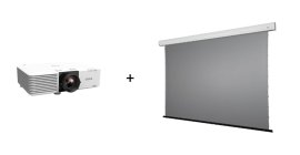 Pachet proiectie Home Cinema cu Videoproiector wireless Epson 730U si Ecran electric gri EliteScreens DWN135XHD3-E12