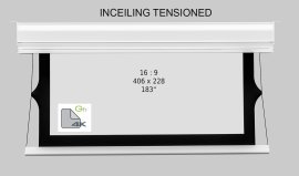 Ecran de proiectie motorizat,in tavan, Screenline INCEILING TENS Grey High, 406x228(183"),16:9, ALR LONGTHROW