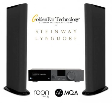 Sistem cu boxe Goldenear Triton One si amplificator 2x200W Lyngdorf TDAI-3400, Roon ready, MQA, Tidal Connect