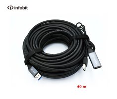 Cablu activ USB 3.0 de extensie AM/AF, Infobit iCable-USB-ACC40, 5Gbps, 40 m