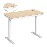 Birou electric sit-stand Blackmount S08-22D-SWW, cu sertar,control memorie, punct de incarcare,1180x600x720~1200mm, bej