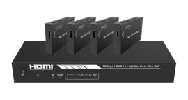 Multiplicator / Splitter Evoconnect SPB14D60 HDMI2.0b 18Gbps 1×4 over 60m Cat5e/6 plus 4 receptoare, 4K@60Hz 4:4:4