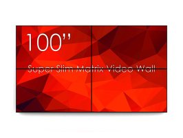 Solutie VideoWALL Vogel's 2x2 cu fixare pe perete si 4 Display-uri SWEDX MX-50K8