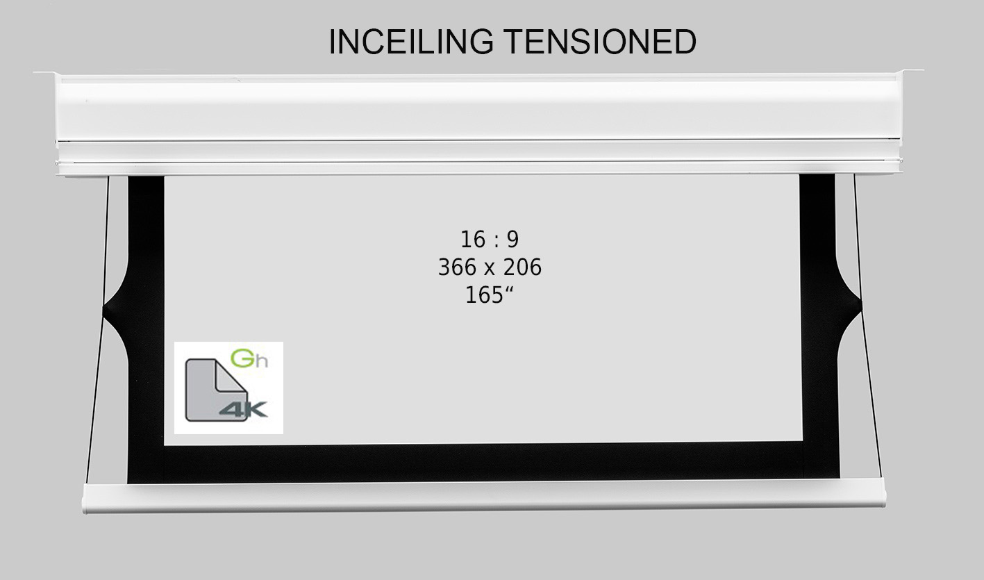 Ecran de proiectie motorizat,in tavan, Screenline INCEILING TENS Grey High, 366x206(165"),ALR LONGTHROW