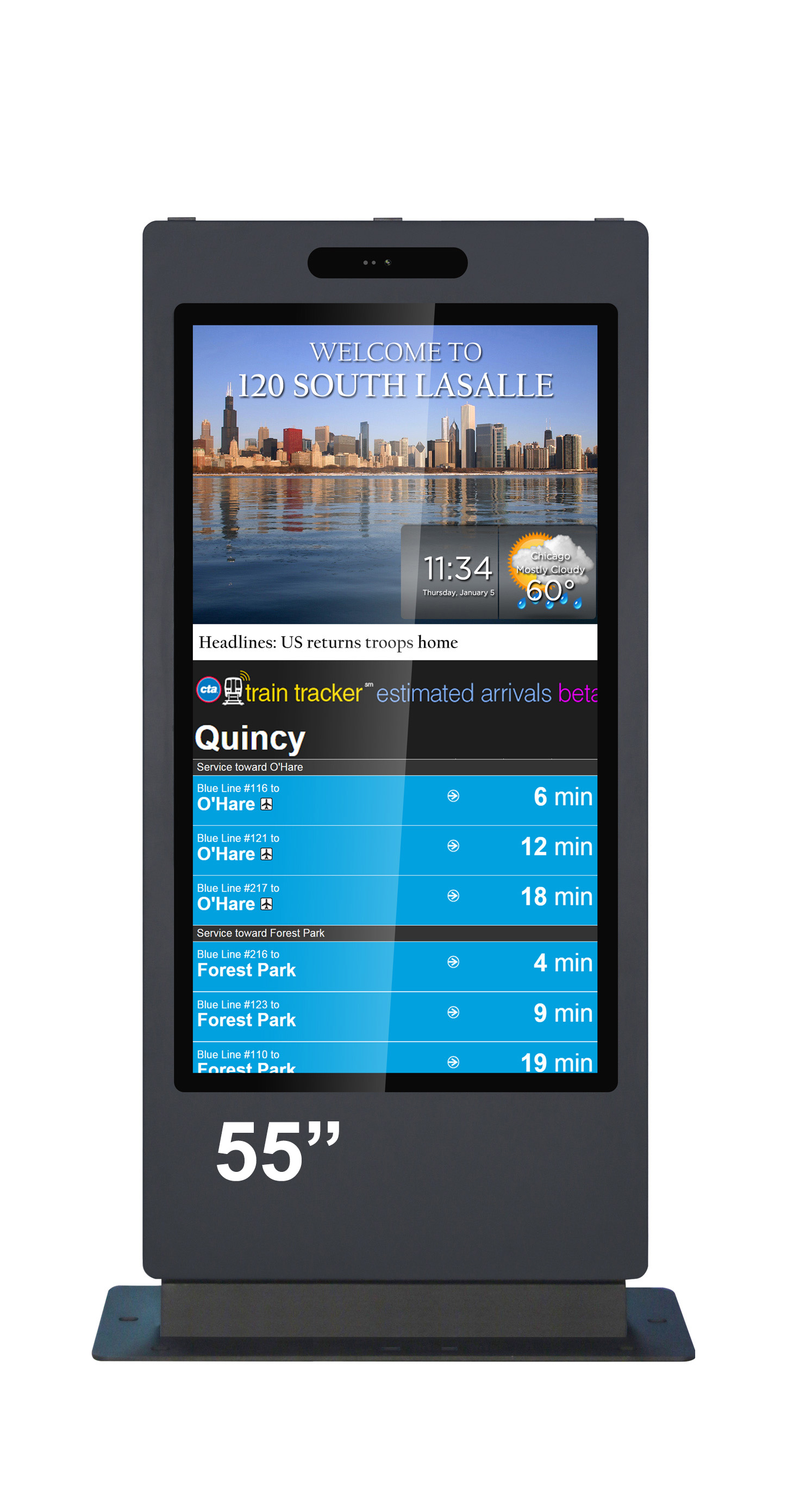 Totem de exterior/OUTDOOR EVOBOARD 550ODLAZ 55", 1920 x 1080, 4000 nits,Android 11, RK3399, 4+32GB