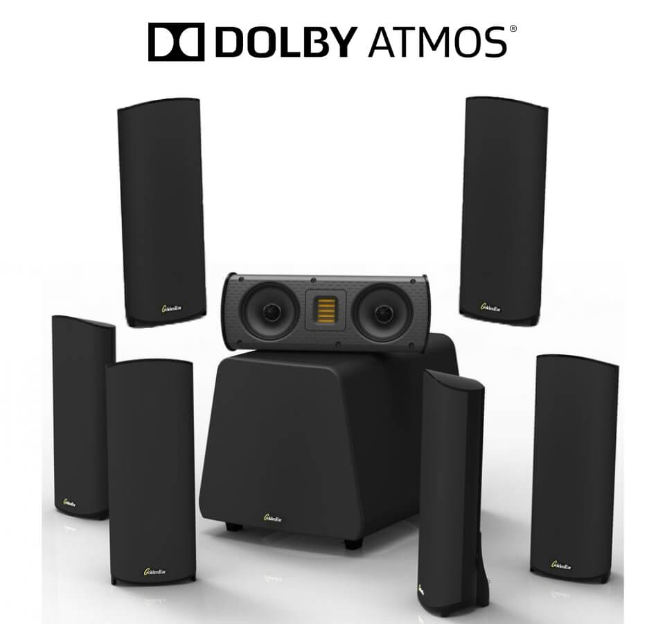 Pachet boxe Dolby ATMOS 5.1.2 GoldenEar SuperSat 3 cu subwoofer ForceField 3
