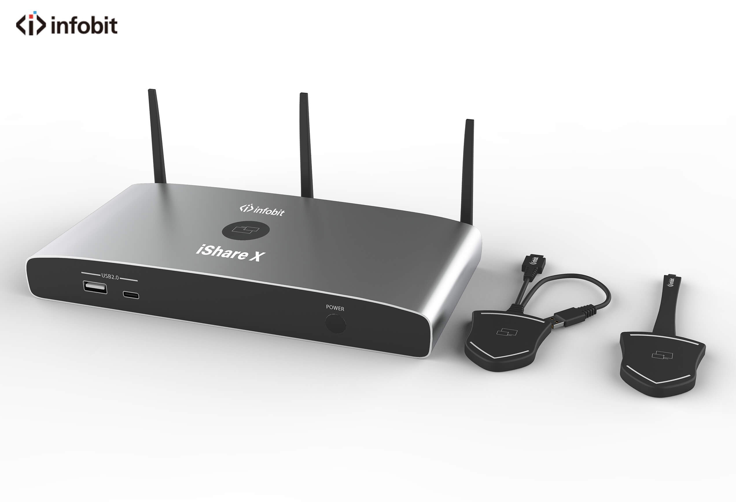 Receiver wireless prezentare/colaborare Infobit Share X400 4K, BYOM, BYOD, TouchControl, sharing resurse videoconferinta