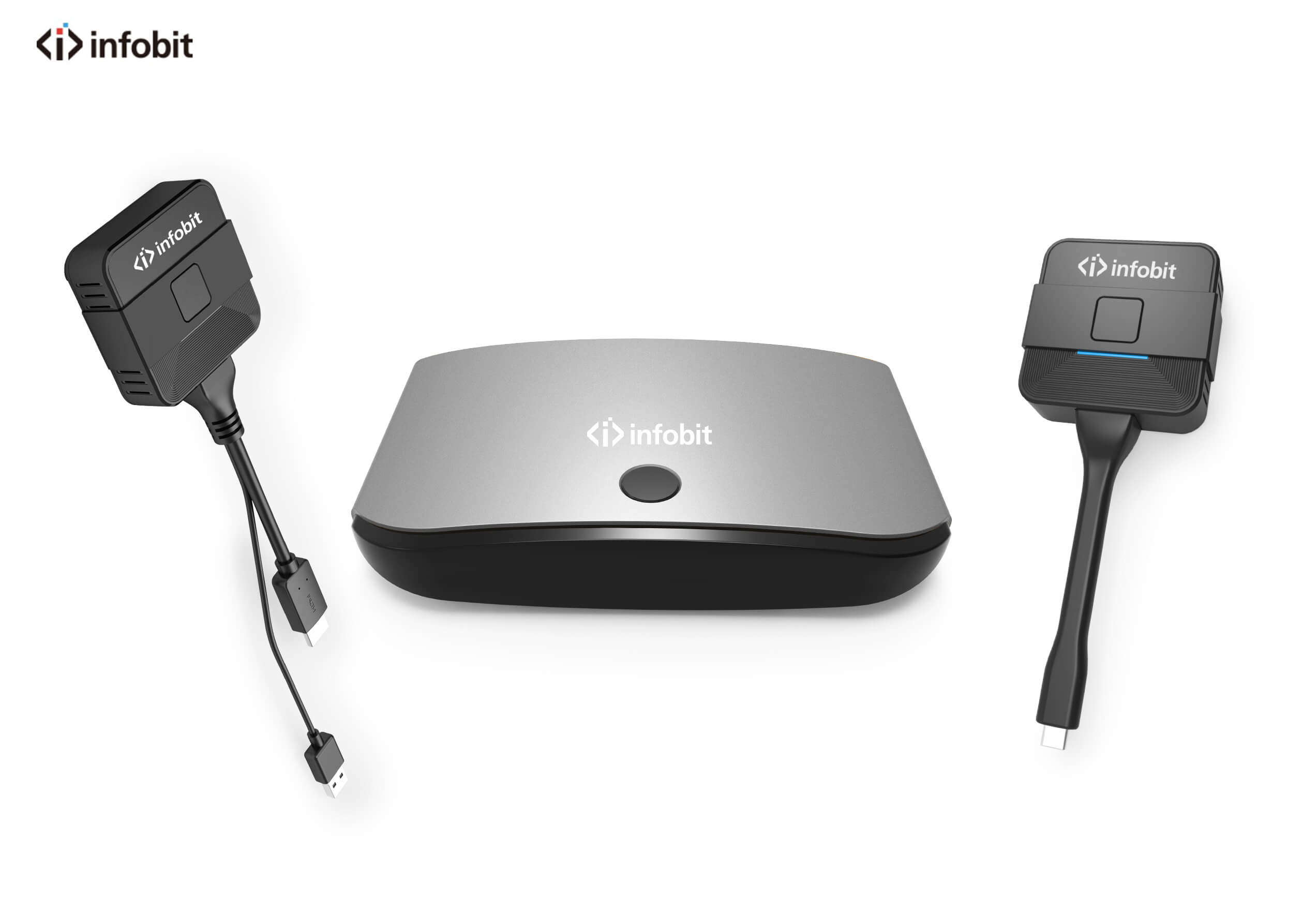 Receiver de prezentare/colaborare wireless Infobit iShare E400 4K, TouchBack control, 16 users, AirPlay, MiraCast