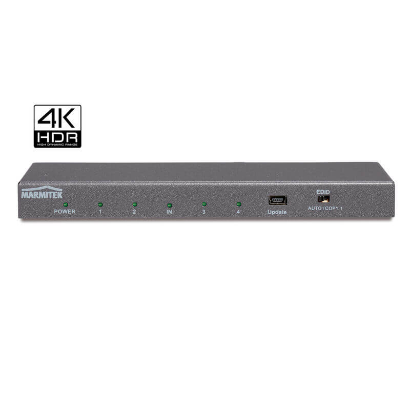 Splitter HDMI Marmitek cu 4K60 (4:4:4) si suport UHD, Split 614 UHD 2.0 – 1 in/ 4 out